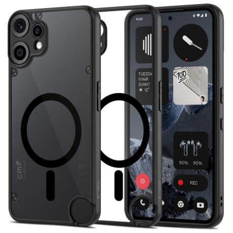 Tech-Protect Magmat MagSafe kryt na Nothing CMF Phone 2 Pro, čierny/priesvitný 1