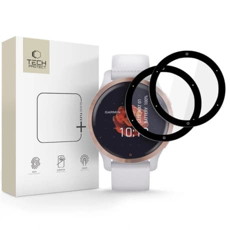 Tech-Protect Glass Flex 2x ochranné sklo na Garmin Venu 2S, čierne 1