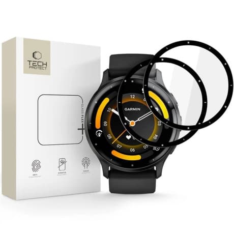Tech-Protect Glass Flex 2x ochranné sklo na Garmin Venu 3, čierne 1