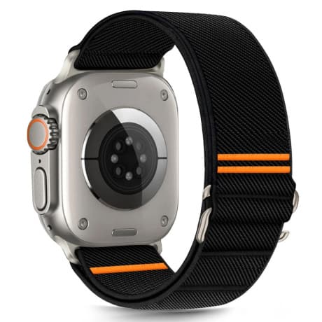 Tech-Protect Nylon Slip remienok na Apple Watch 44/45/46/49mm, black 1