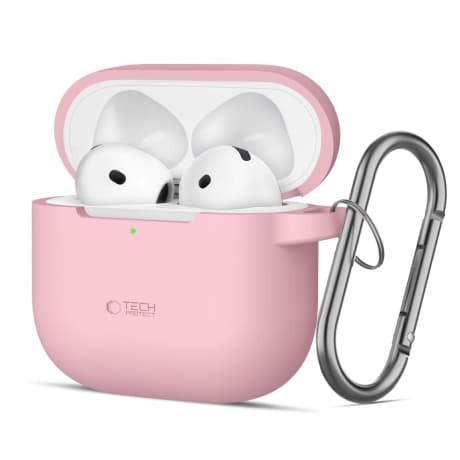 Tech-Protect Silicone Hook puzdro na Apple AirPods 4, ružové 1