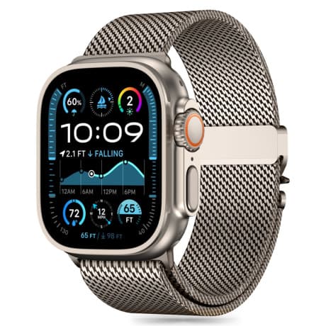 Tech-Protect Milano remienok na Apple Watch 44/45/46/49mm, titanium 1