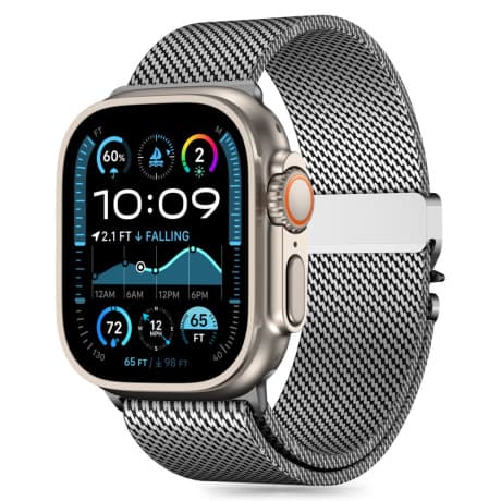 Tech-Protect Milano remienok na Apple Watch 44/45/46/49mm, silver 1
