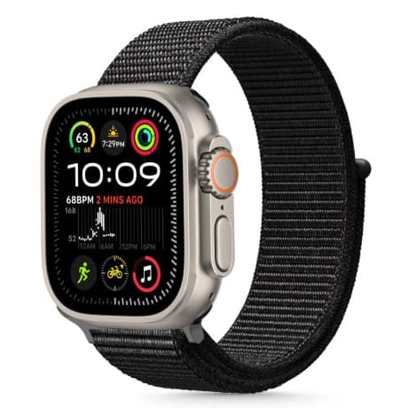 Tech-Protect Nylon remienok na Apple Watch 44/45/46/49mm, black 1