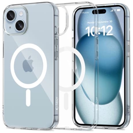 Tech-Protect FlexAir MagSafe kryt na iPhone 15, priesvitný