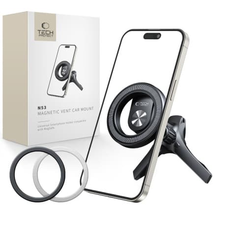 Tech-Protect N53 MagSafe magnetický držiak na mobil do auta, čierny 1
