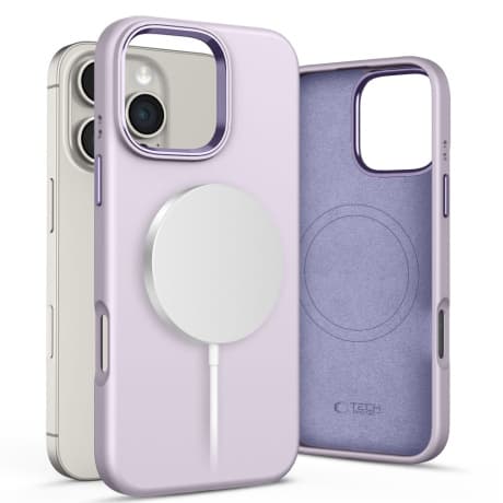 Tech-Protect Silicone Pure MagSafe kryt na iPhone 16 Pro, fialový 1