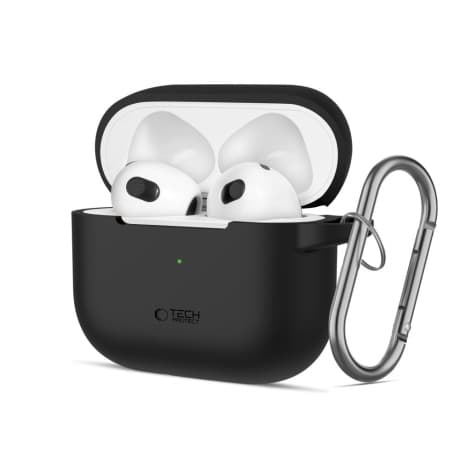 Tech-Protect Silicone Hook puzdro na Apple AirPods 3, čierne