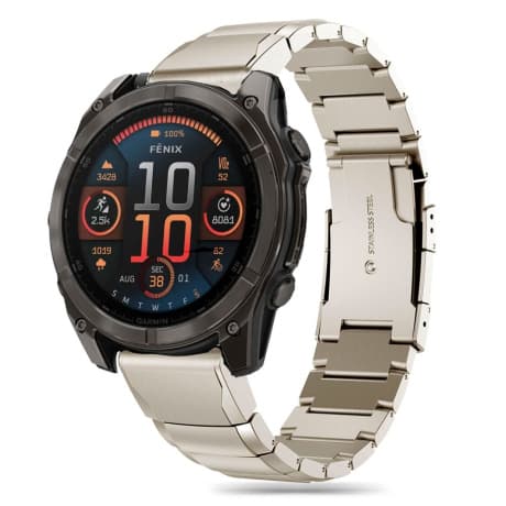 Tech-Protect Steelband remienok na Garmin Fenix 5 / 6 / 6 Pro / 7 / 8 47mm / E, titanium 1