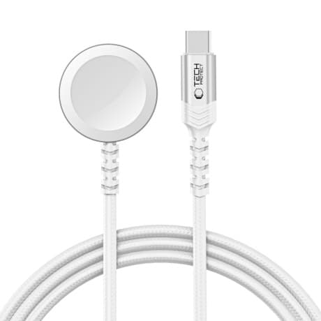 Tech-Protect MC01 magnetická nabíjačka na Apple Watch USB-C 1.2m, biela 1
