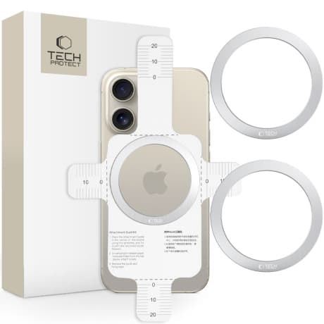 Tech-Protect Magmat Ring magnetický krúžok pre MagSafe 2ks, strieborný