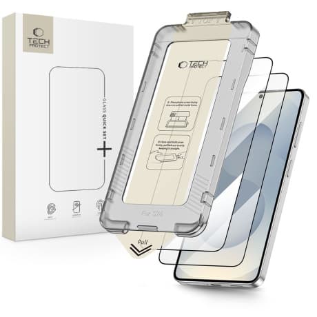 Tech-Protect Quick Set 2x ochranné sklo na Samsung Galaxy S26, čierne 1