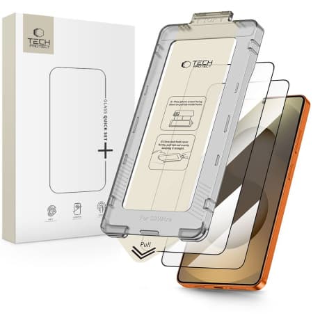 Tech-Protect Quick Set 2x ochranné sklo na Samsung Galaxy S26 Plus, čierne 1