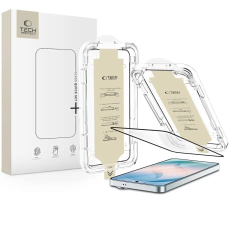Tech-Protect Quick Set AR ochranné sklo na Samsung Galaxy S26 Plus, čierne