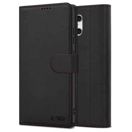 Tech-Protect Wallet knižkové puzdro na Samsung Galaxy A57 5G, čierne / červené 1