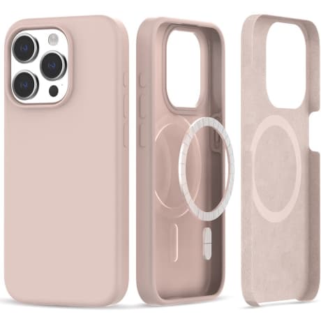 Tech-Protect Silicone MagSafe kryt na iPhone 15 Pro, ružový 1