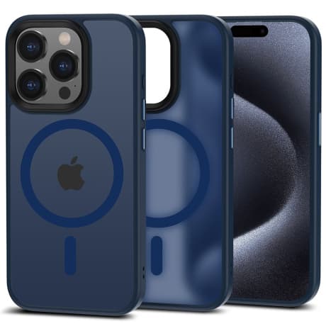 Tech-Protect Magmat MagSafe kryt na iPhone 15 Pro Max, tmavomodrý 1