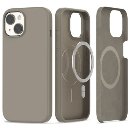 Tech-Protect Silicone MagSafe kryt na iPhone 15, titanium 1
