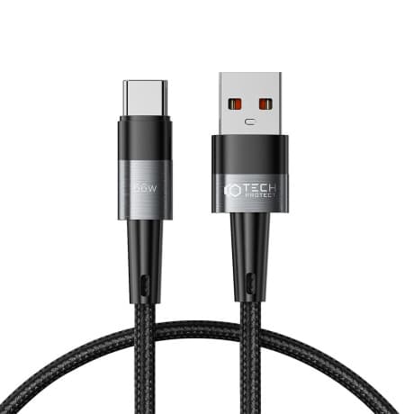 Tech-Protect Ultraboost kábel USB / USB-C PD 66W 6A 0.5m, čierny 1