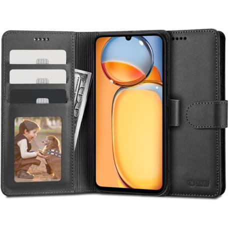 Tech-Protect Wallet knižkové puzdro na Xiaomi Redmi 13C / Poco C65, čierne 1
