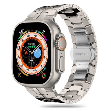 Tech-Protect Stainless Line remienok na Apple Watch 44/45/49mm, titanium