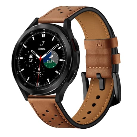 Tech-Protect Leather remienok na Samsung Galaxy Watch 4 / 5 / 5 Pro / 6, brown 1