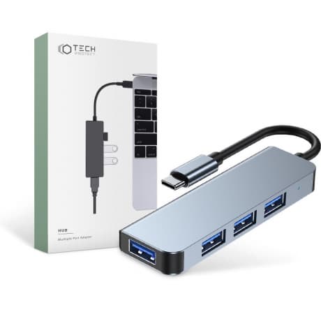 Tech-Protect V1 HUB adaptér 4x USB, sivý 1