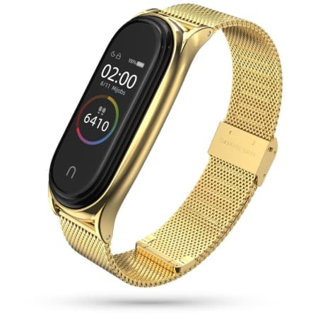 Tech-Protect Milanese remienok na Xiaomi Mi Band 7, gold 1
