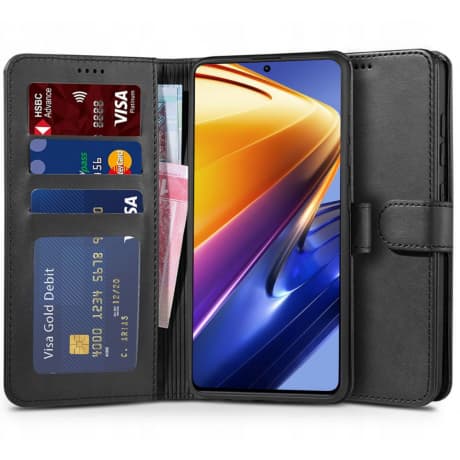 Tech-Protect Wallet knižkové puzdro na Xiaomi Poco F4 5G, čierne 1