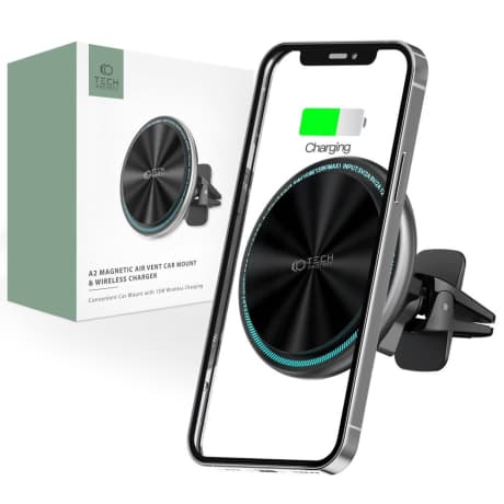 Tech-Protect A2 Vent MagSafe magnetický držiak na mobil do auta 15W, čierny 1
