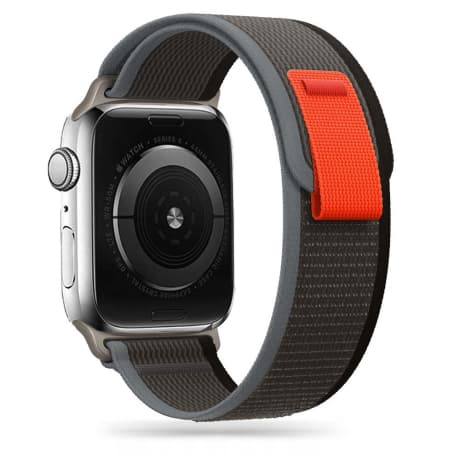 Tech-Protect Nylon remienok na Apple Watch 38/40/41mm, black/orange 1