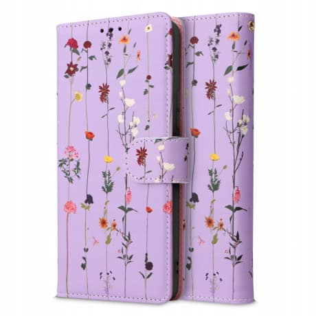 Tech-Protect Wallet knižkové puzdro na Samsung Galaxy A14 4G / 5G, garden violet 1