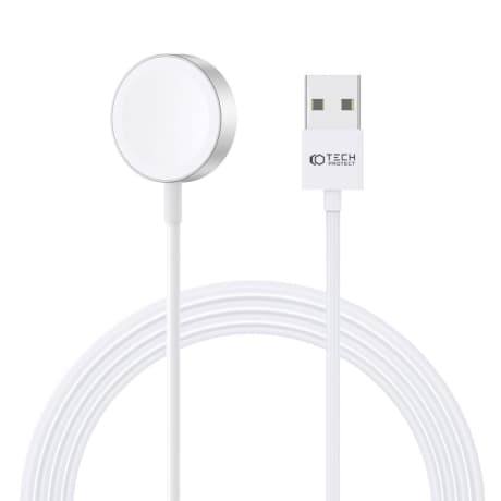 Tech-Protect Ultraboost USB magnetická nabíjačka na Apple Watch 1.2m, biela