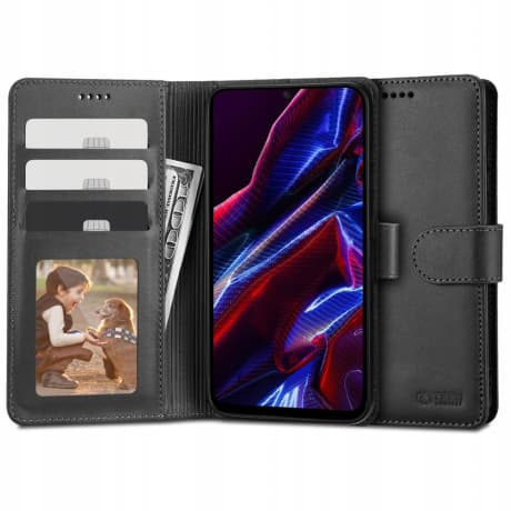 Tech-Protect Wallet knižkové puzdro na Xiaomi Redmi Note 12 / Poco X5 5G, čierne 1