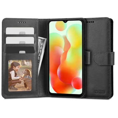 Tech-Protect Wallet knižkové puzdro na Xiaomi Redmi 12C, čierne 1