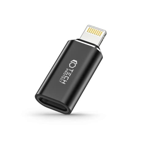 Tech-Protect Ultraboost adaptér Lightning / USB-C OTG, čierny 1