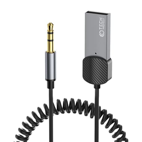 Tech-Protect Ultraboost bluetooth audio adaptér 3.5mm jack, šedý 1