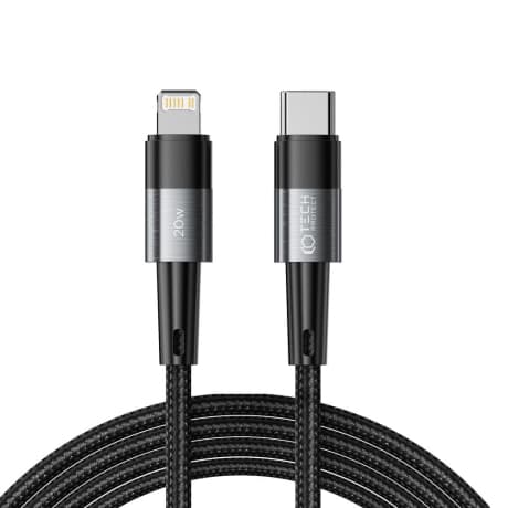 Tech-Protect Ultraboost kábel USB-C / Lightning 20W 3A 2m, šedý 1