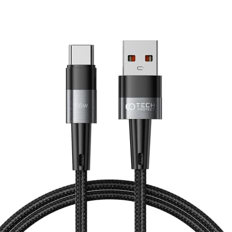 Tech-Protect Ultraboost kábel USB / USB-C 66W 6A 1m, šedý 1