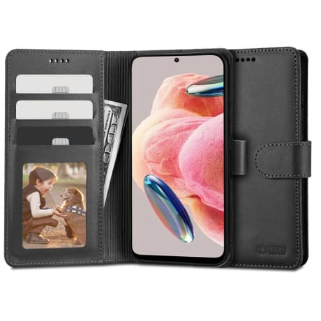 Tech-Protect Wallet knižkové puzdro na Xiaomi Redmi Note 12 4G, čierne 1