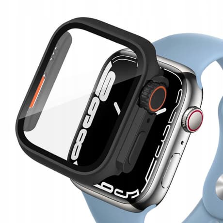 Tech-Protect Defense 360 puzdro na Apple Watch 7/8/9 45mm, čierne/oranžové 1