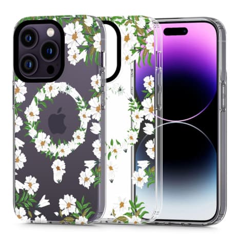 Tech-Protect Magmood MagSafe kryt na iPhone 13 Pro, white daisy 1