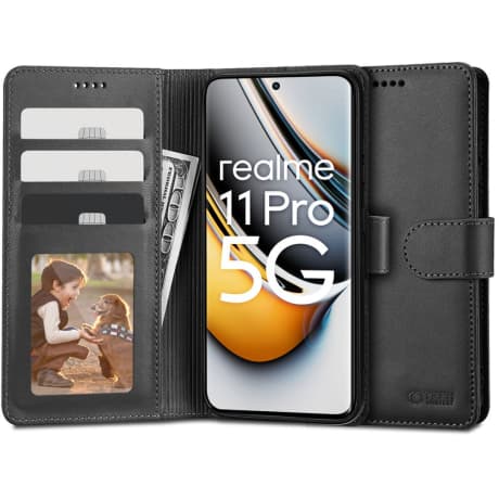 Tech-Protect Wallet knižkové puzdro na Realme 11 Pro 5G / 11 Pro Plus 5G, čierne 1