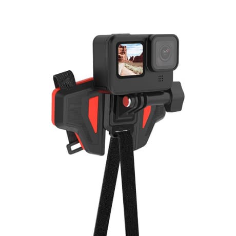 Telesin Helmet Strap držiak na prilbu pre športové kamery, čierny/červený (GP-HBM-MT2) 1