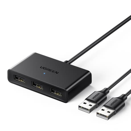 Ugreen CM409 Switch adaptér 3x USB 2.0, čierny 1