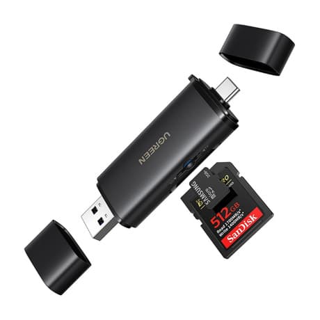 Ugreen CM803 2in1 čítačka kariet SD 4.0 UHS-II, USB-C / USB, čierna
