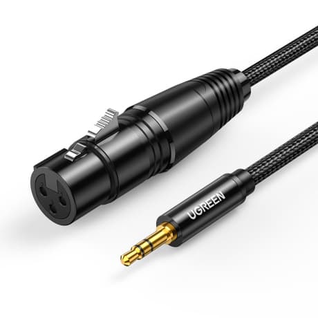 Ugreen AV182 audio kábel 3.5mm mini jack / XLR 1m, čierny (AV182) 1