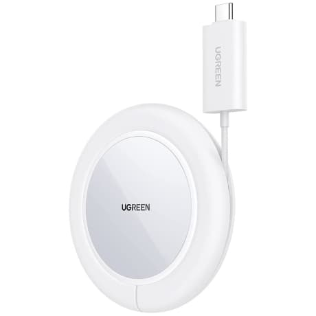 Ugreen CD245 MagSafe bezdrôtová nabíjačka USB-C 15W, biela (CD245-40123)
