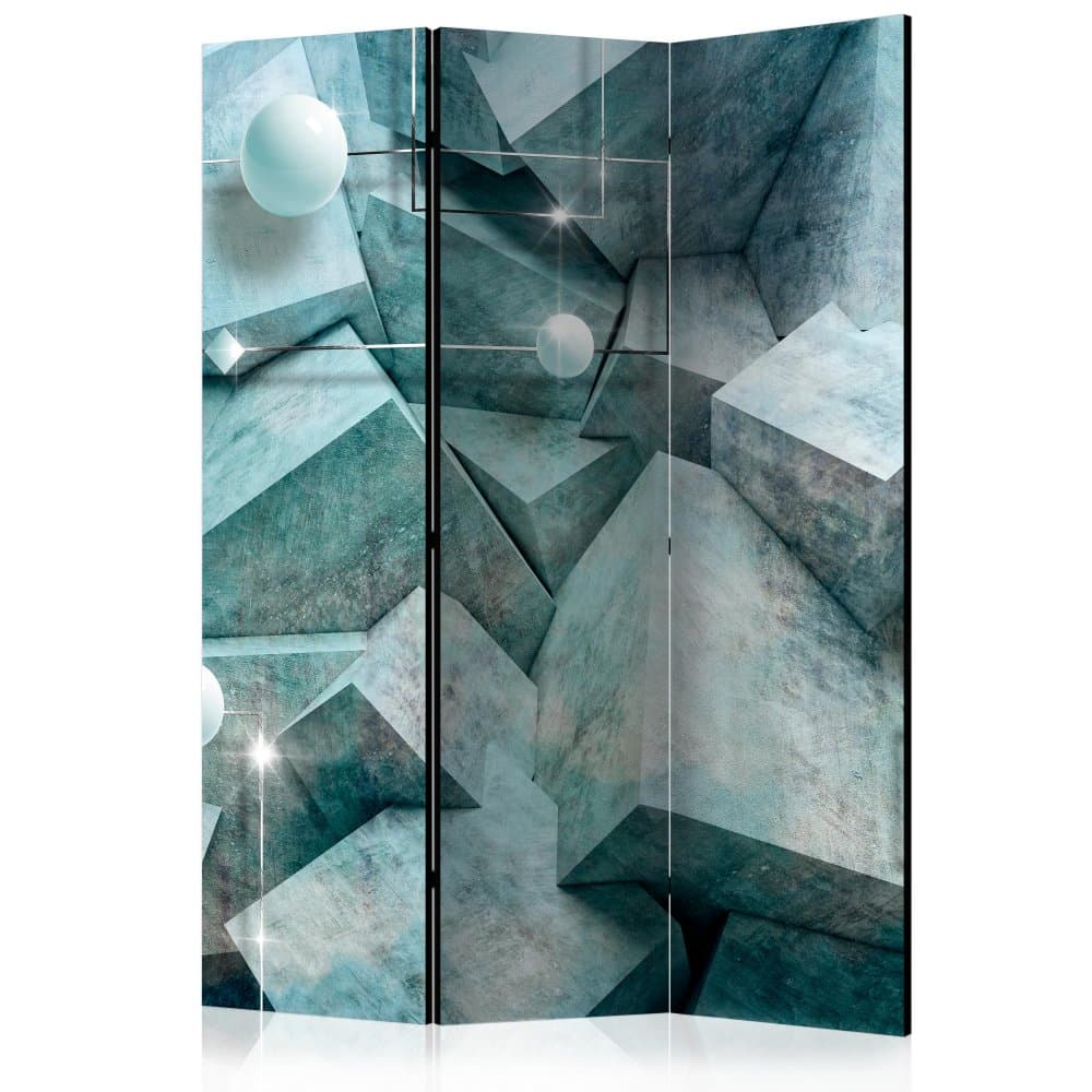 Paraván Concrete Cubes (Green) Dekorhome
