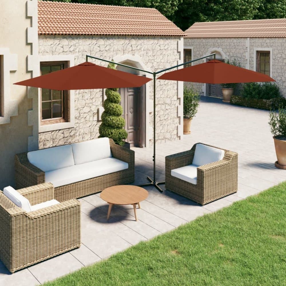 Dvojitý slnečník 600 x 290 cm Dekorhome 1
